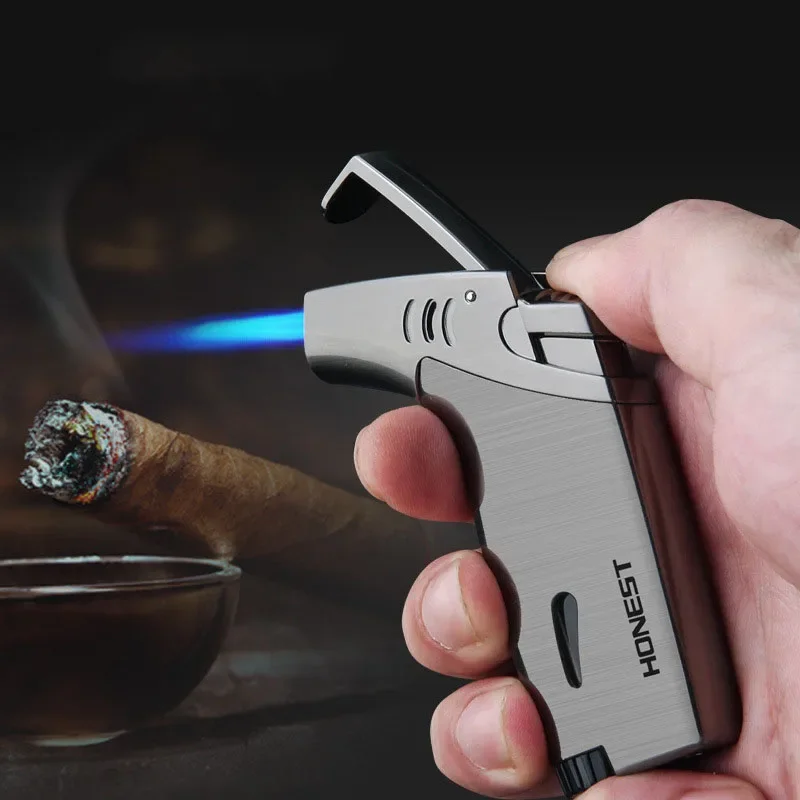 Smoking Gun Kit - เครื่องพ่นซิการ์เครื่องเป่าลมใช้แก๊สบิวเทนกันลมที่จุดบุหรี่ธูปยุงเครื่องหอม moxibustion กลางแจ้ง