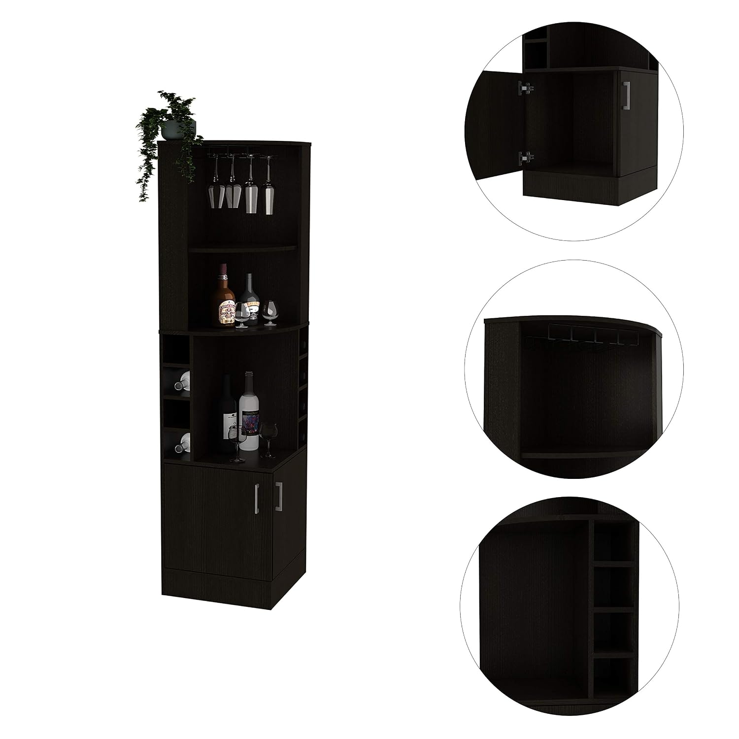 ตู้บาร์เข้ามุมพร้อมชั้นวาง 2 ช - Home Bar Shelves บทวิจารณ์และราคา