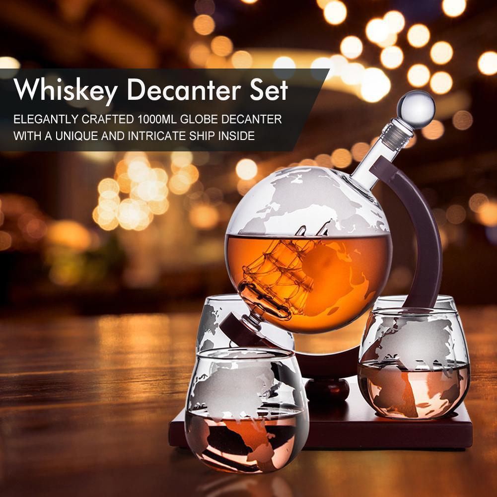 แก้วเหล้ารูปโลกพร้อมแผนที่ ชุด - Decanter Globe Set บทวิจารณ์และราคา