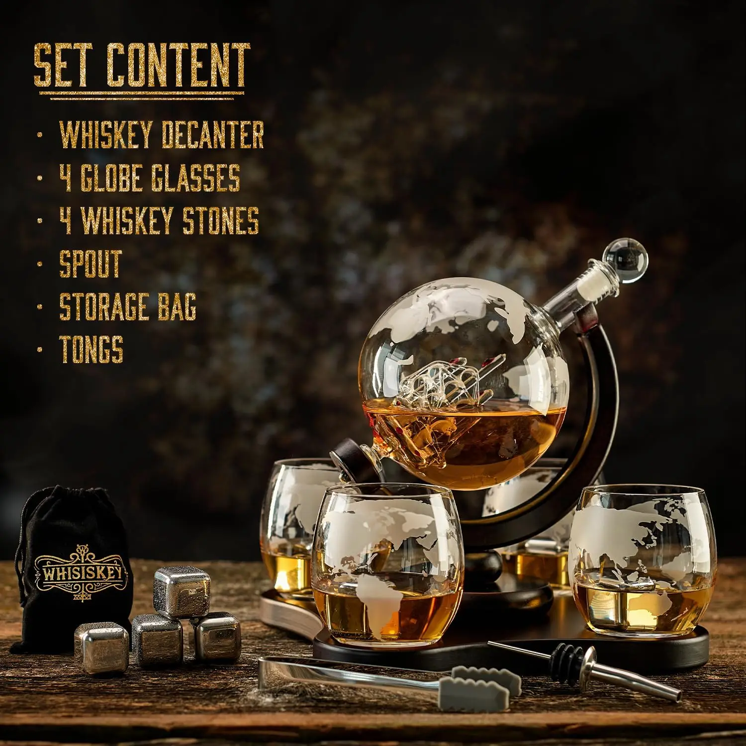 Nancihui ขวดแก้วใส่เหล้าสุดสร้ - Decanter Globe Set บทวิจารณ์และราคา