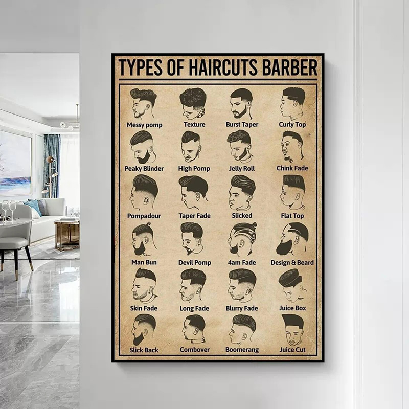 โปสเตอร์รูปทรงผมย้อนยุคสำหรับร - Home Barber บทวิจารณ์และราคา