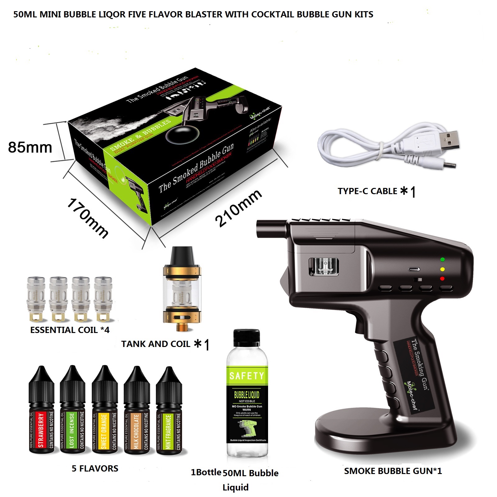 ชาร์จรส Blaster ค็อกเทลปืนชุดเ - Smoking Gun Kit บทวิจารณ์และราคา