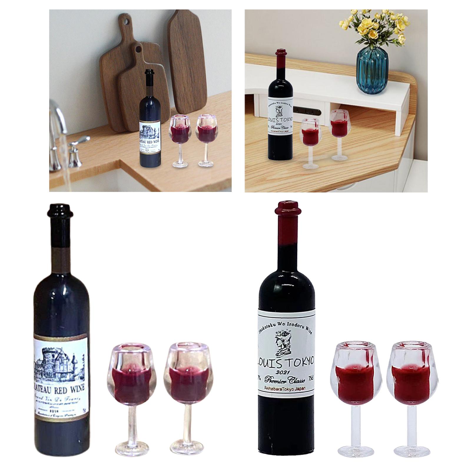 1/12 Scale Dollhouse ขวดไวน์ถ้ - Home Bar Shelf บทวิจารณ์และราคา