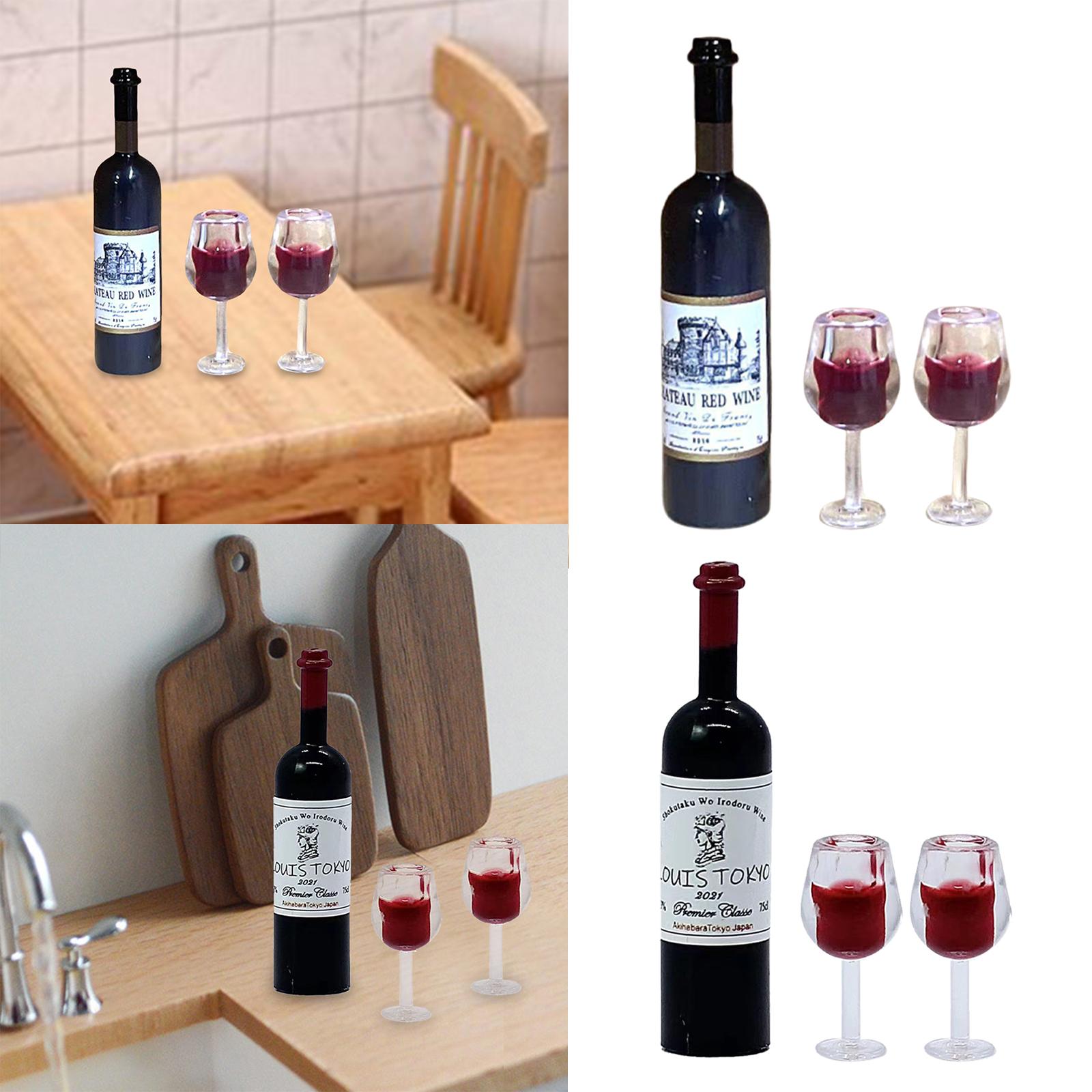 1/12 Scale Dollhouse ขวดไวน์ถ้ - Home Bar Shelf บทวิจารณ์และราคา